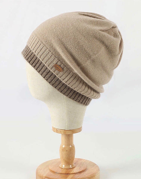 内モンゴル産カシミヤ 100% カシミア CASHMERE キャップ 帽子 60g 2色