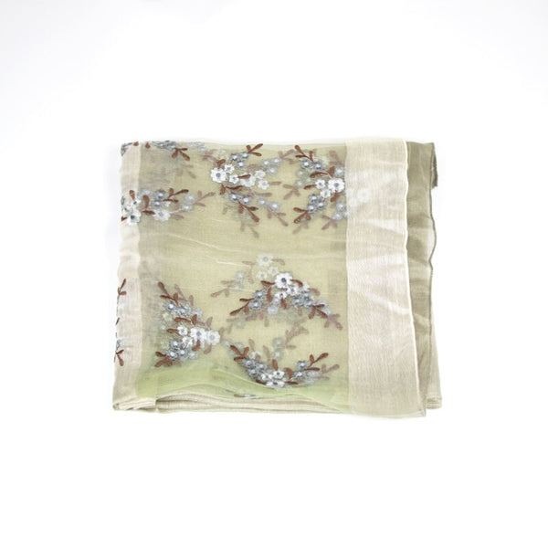 sunhee ハンドメイド中国刺繍シルクスカーフ ショール 100g 14 XXYH05014-A