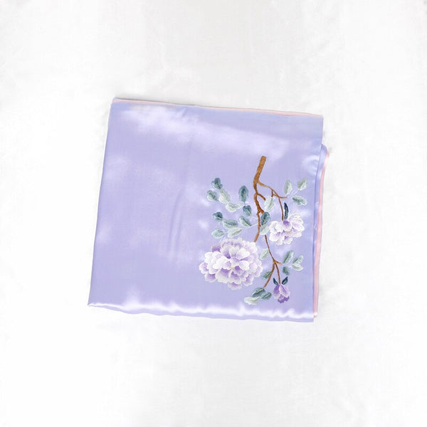 sunhee ハンドメイド 中国刺繍 シルク スカーフ ショール 100g 3 XXYH0503-A